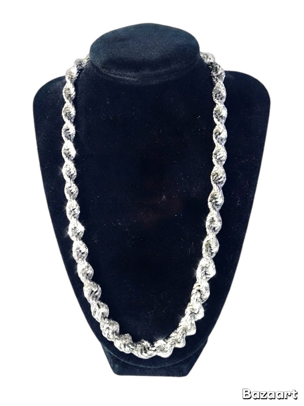 Milor Italy Silver Over Bronze Graduated Chunky Necklace 18” Unisex